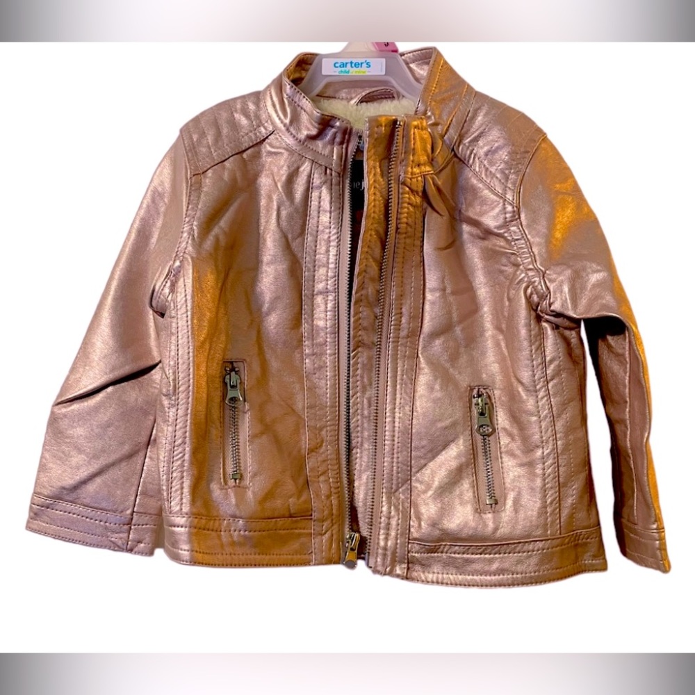 🔥 Girl’s pleather faux fur jacket ✨